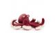 Peluche Obbie Octopus Medium - L: 19 cm x l : 25 cm x H: 27 cm