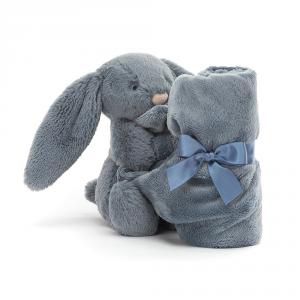 Bashful Dusky Blue Bunny Soother - L: 13 cm x l : 34 cm x H: 34 cm - Jellycat - SO4DUSK
