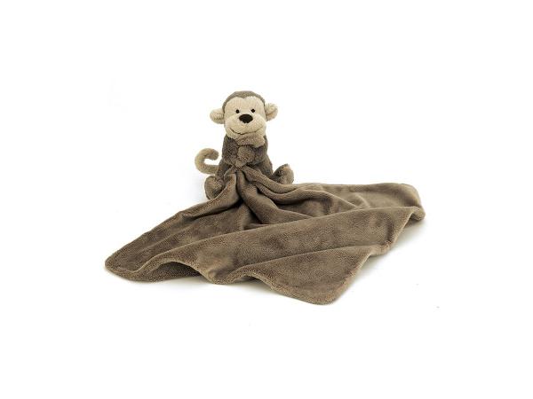 Bashful monkey soother - l: 13 cm x l : 34 cm x h: 34 cm