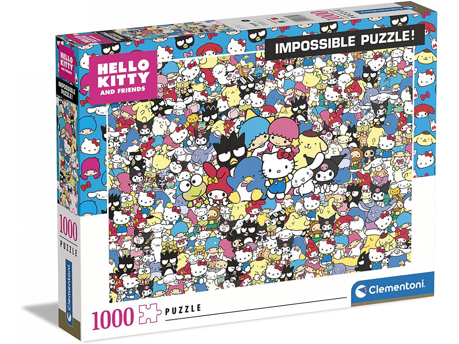 Clementoni - Puzzle adulte, Impossible 1000 pièces - Hello Kitty