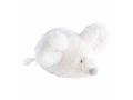 Doudou musical souris blanc Maude - Position allongée 24 cm, Hauteur 11 cm - Dimpel - 887289