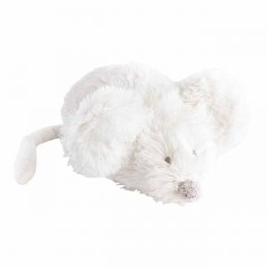 Hochet souris blanc Maude - Position allongée 14 cm, Hauteur 7 cm - Dimpel - 887276