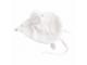 Doudou attache-tétine souris blanc Maude - Position allongée 24 cm, Hauteur 16 cm