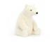 Peluche Elwin Polar Bear Large - Dimensions : L : 24 cm x  l : 24 cm x  h : 31 cm
