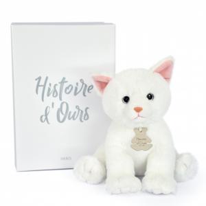 BEBE CHAT - Blanc  - 18 cm - Histoire d'ours - HO3155
