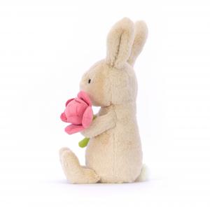Bonnie Bunny with Peony - L: 6 cm x l: 8 cm x h: 15 cm - Jellycat - BONB3P