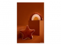 Coussin velours étoile aristote 40x40 - WILD BROWN - Nobodinoz - ARISTOTEVELVET-005
