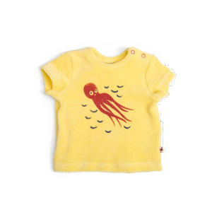 HECTOR Tee-shirt 36m bouclette éponge jaune motif pieuvre  - 36 mois - Moulin Roty - 719789