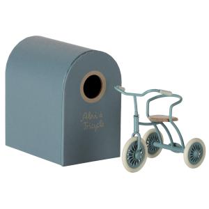Abri pour tricycle, Souris - Bleu pétrole - H: 9 cm x L : 7 cm x l: 10 cm - Maileg - 11-3104-00