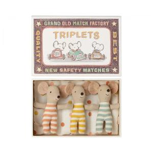 Triplés, bébés souris dans une boîte d'allumettes - H: 8 cm - Maileg - 17-3001-01