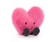 Peluche Amuseable Hot Pink Heart Small - L: 4 cm x l: 9 cm x h: 11 cm