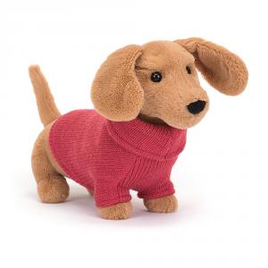 Sweater Sausage Dog Pink - L: 16 cm x l: 7 cm x h: 14 cm - Jellycat - S3SDPN