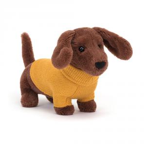 Sweater Sausage Dog Yellow - L: 16 cm x l: 7 cm x h: 14 cm - Jellycat - S3SDYN