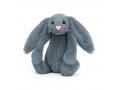 Peluche Bashful Dusky Blue Bunny Small - L: 8 cm x l: 9 cm x h: 18 cm - Jellycat - BASS6DUSKBN