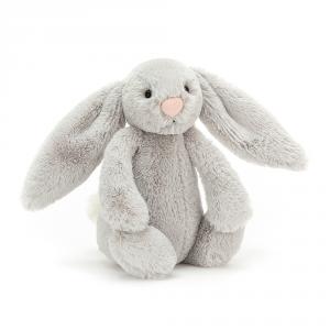 Bashful Silver Bunny Small - L: 8 cm x l: 9 cm x h: 18 cm - Jellycat - BASS6BSN