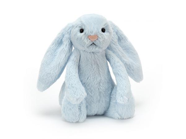 Bashful blue bunny rattle - l: 8 cm x l: 9 cm x h: 18 cm