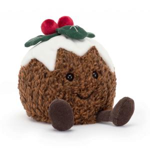 Peluche Amuseable Christmas Pudding - H : 17 cm x L : 13 cm - Jellycat - A4PUD