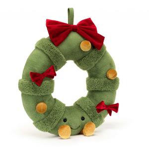 Peluche Amuseable Decorated Christmas Wreath  - H : 44 cm x L : 37 cm - Jellycat - A2DW