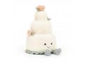 Peluche Amuseable Wedding Cake - L: 19 cm x H: 30 cm - Jellycat - A1WED