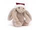 Bashful Christmas Bunny - H : 31 cm x L : 12 cm
