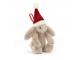 Peluche Bashful Christmas Bunny Decoration - H : 13 cm x L : 5 cm