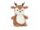 Peluche Little Reindeer - H : 18 cm x L : 10 cm