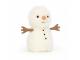 Peluche Little Snowman - H : 18 cm x L : 10 cm