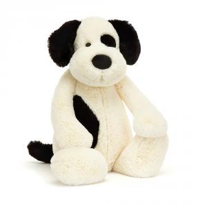 Peluche Bashful Black & Cream Puppy Big (Huge) H : 12 cm x L : 21 cm x l :51 cm - Jellycat - BAH2BCP