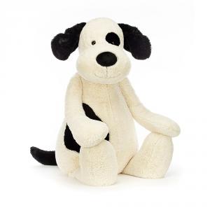 Bashful Black & Cream Puppy Giant - L: 46 cm x H: 108 cm - Jellycat - BASG1BCP
