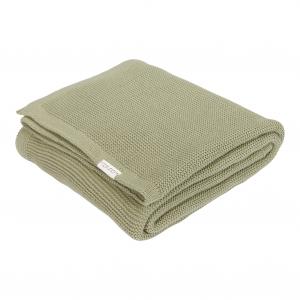 Couverture de lit bébé tricotée - Pure Olive - 110 x 140 cm - Little-dutch - TE12514027
