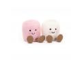 Peluche Amuseable Pink and White Marshmallows - L: 15 cm x H: 9 cm - Jellycat - A6MPWN