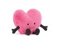 Peluche Amuseable Pink Heart Large - L: 19 cm x H: 17 cm - Jellycat - A3HOTPH