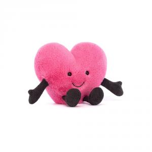 Amuseable Pink Heart Little - L: 12 cm x H: 11 cm - Jellycat - A6HOTPH