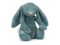 Peluche Bashful Luxe Bunny Azure Big - L: 21 cm x H: 51 cm - Jellycat - BAH2AZU