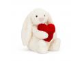 Peluche Bashful Red Love Heart Bunny Original - L: 12 cm x H: 31 cm - Jellycat - BB3LOVE