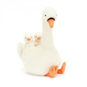 Featherful Swan - L: 14 cm x H: 39 cm - Jellycat - FEA2S